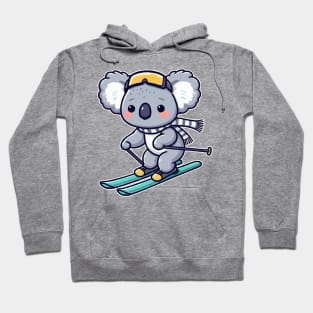 Cute Koala Skiing Hoodie